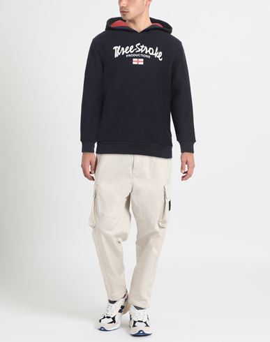 Man Sweatshirt Navy Size L Cotton