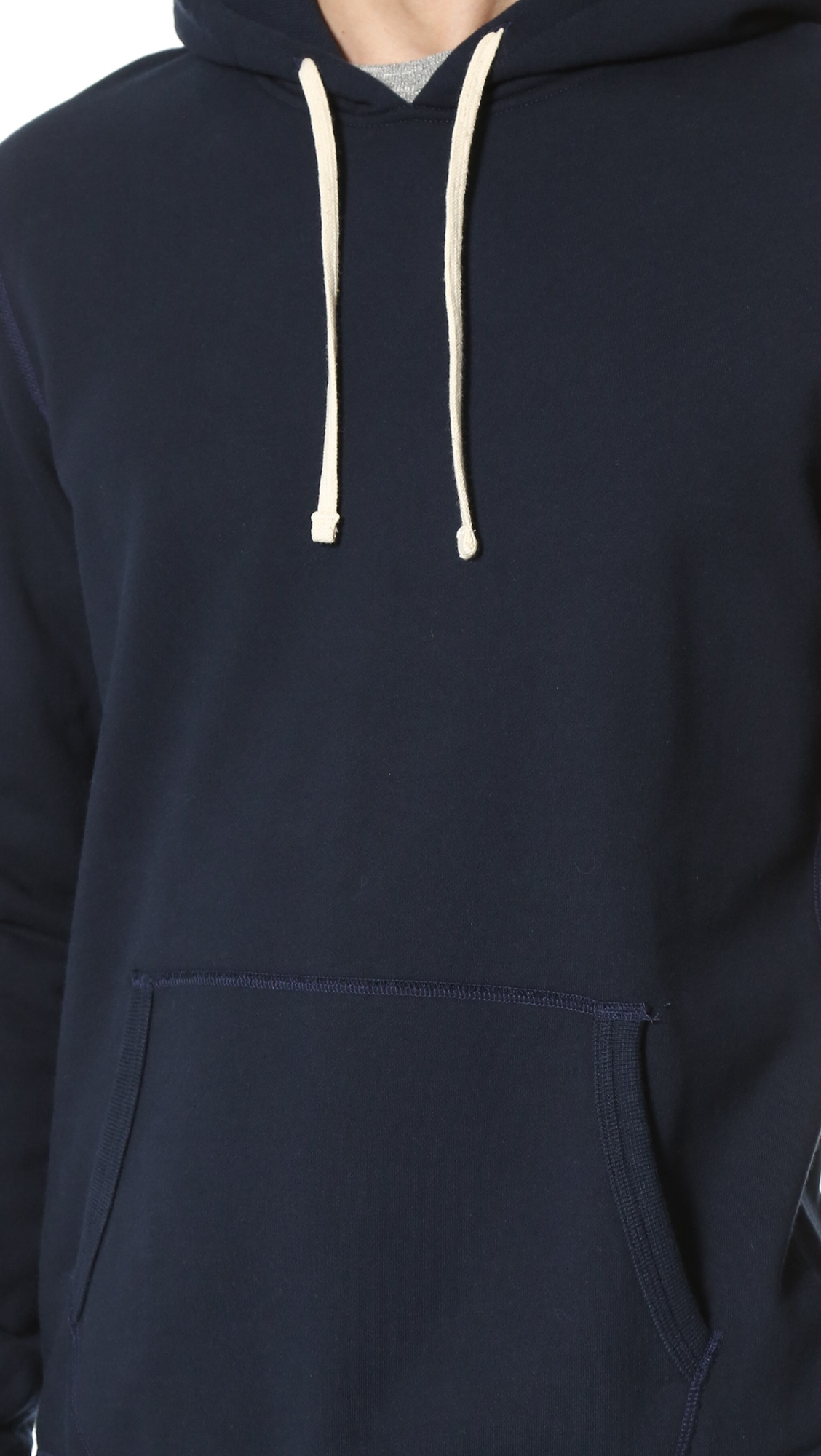 Midweight Terry Slim Hoodie Navy