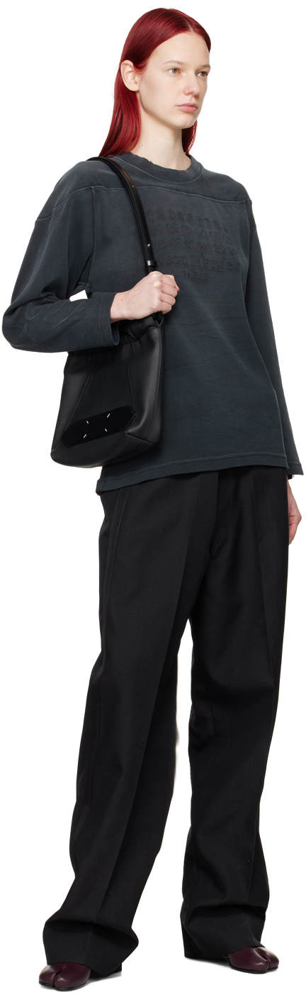 Maison Margiela Black Embroidered Sweatshirt