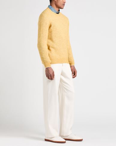 Man Sweater Mustard Size 40 Cashmere