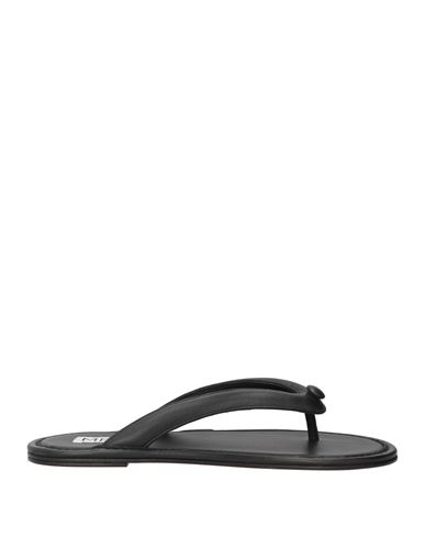 Woman Thong sandal Black Size 10 Leather
