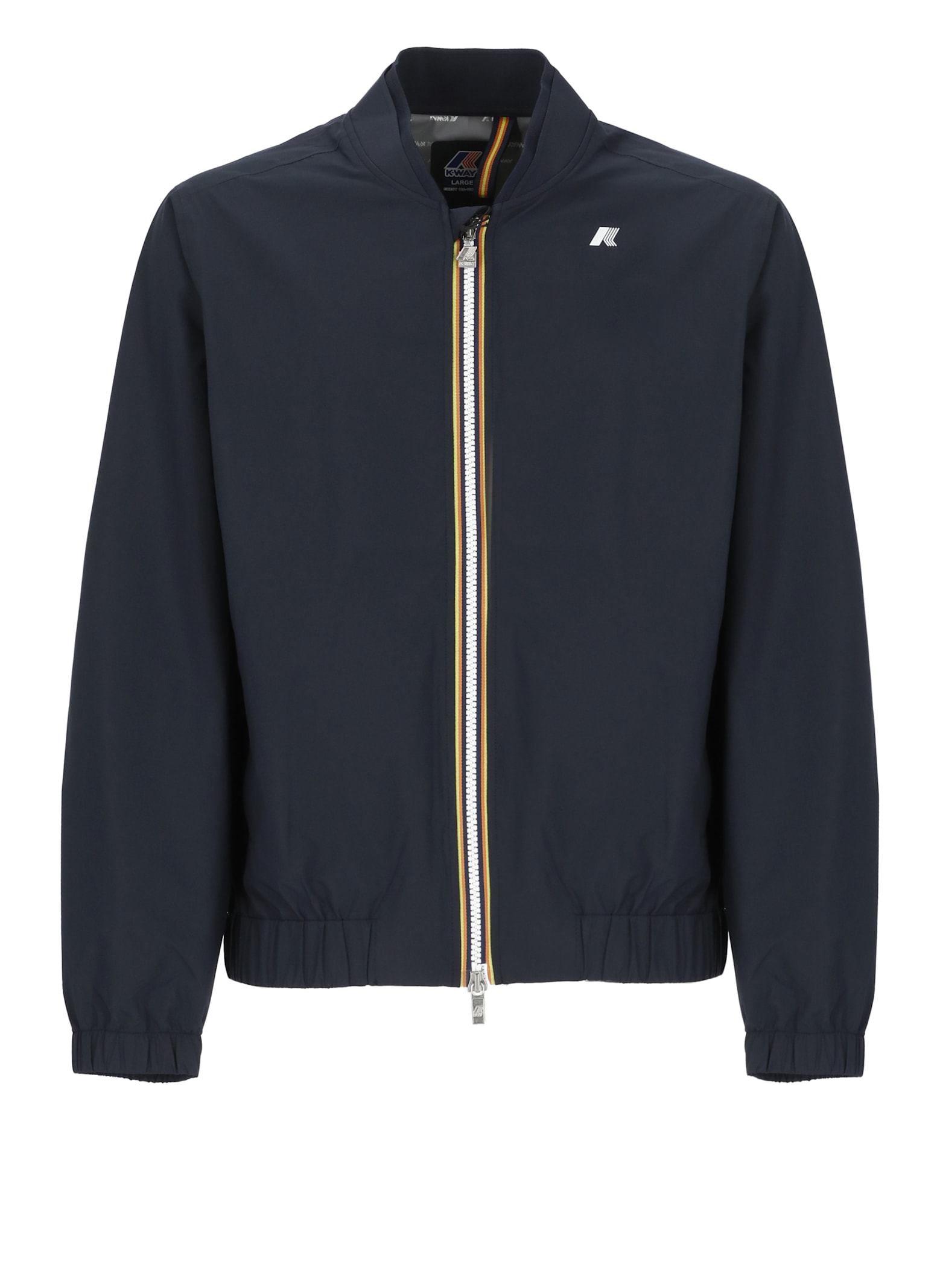 Front-zip logo-patch jacket - Black