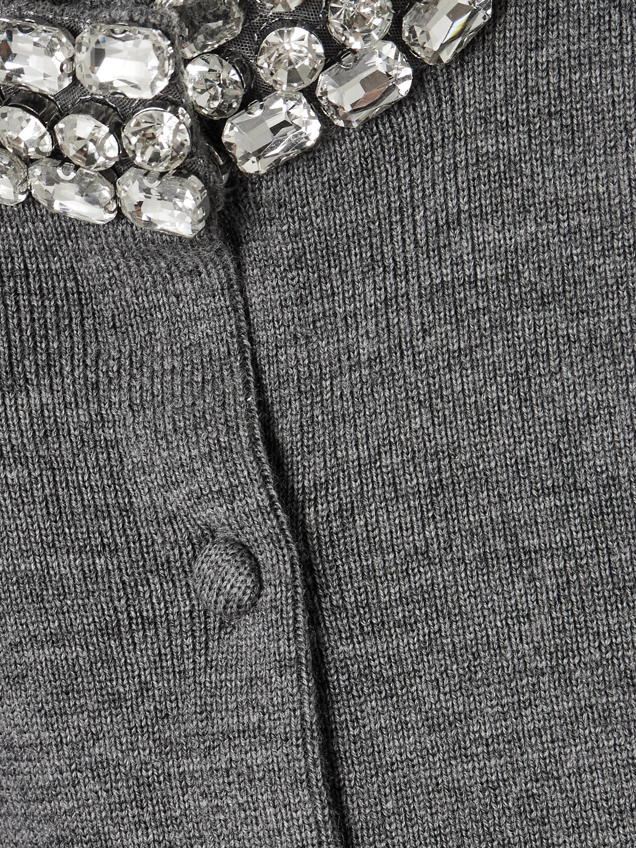 Daro Crystal-embellished Wool Cardigan - Gray