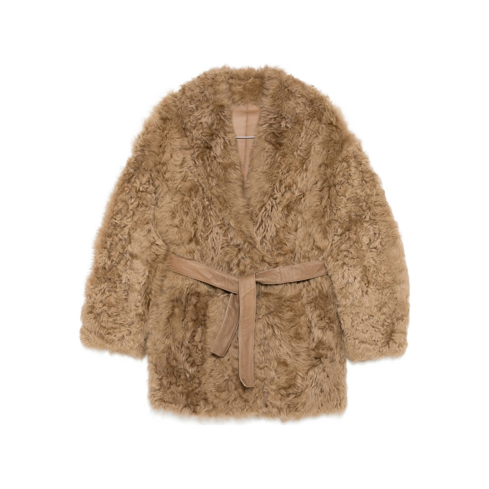Belted Faux Fur Jacket