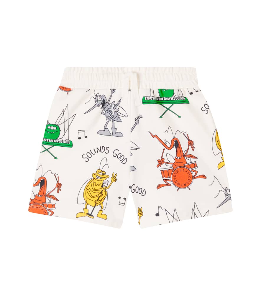 Printed cotton jersey shorts