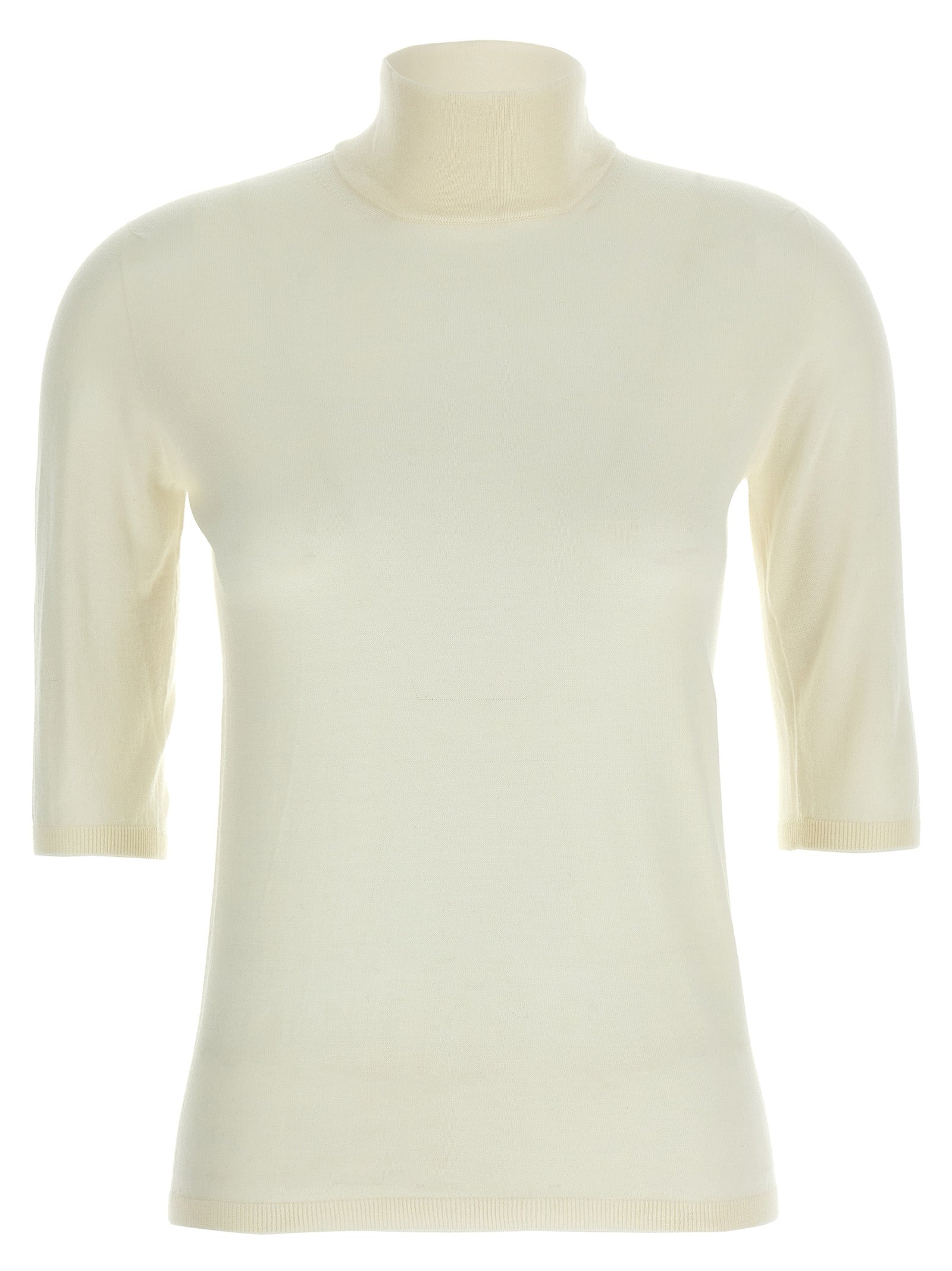 Turtleneck Sweater — White