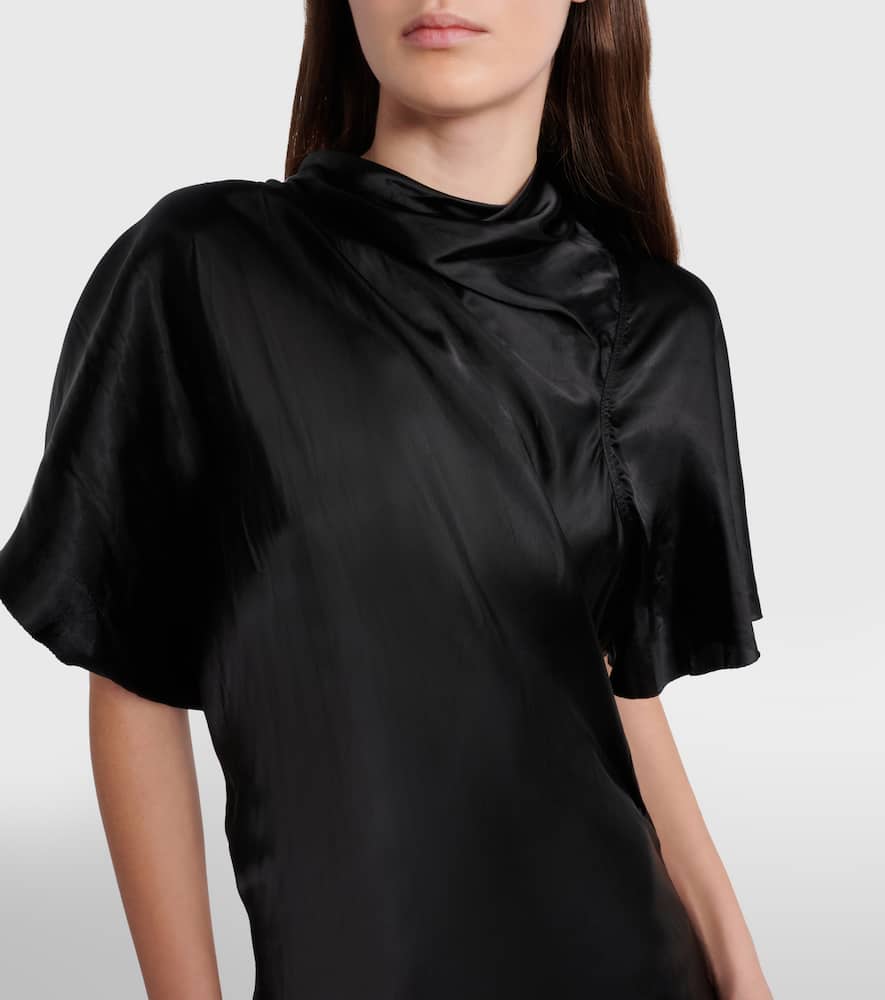 Seb draped satin gown