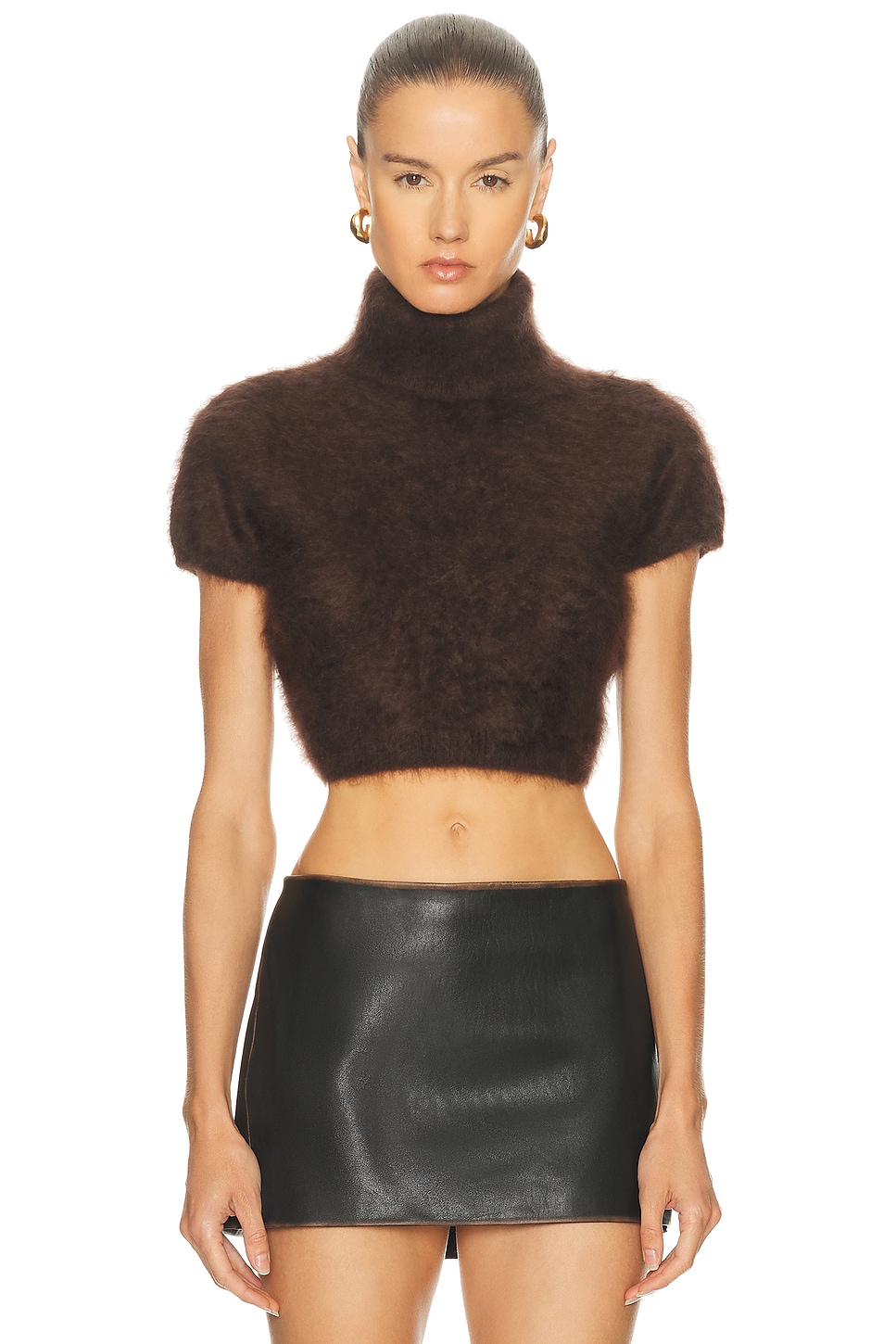 FRAME The Teddy Turtleneck in Coffee - Brown. L also in