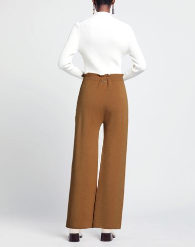 Woman Pants Mustard Size L Viscose, Polyester, Polyamide