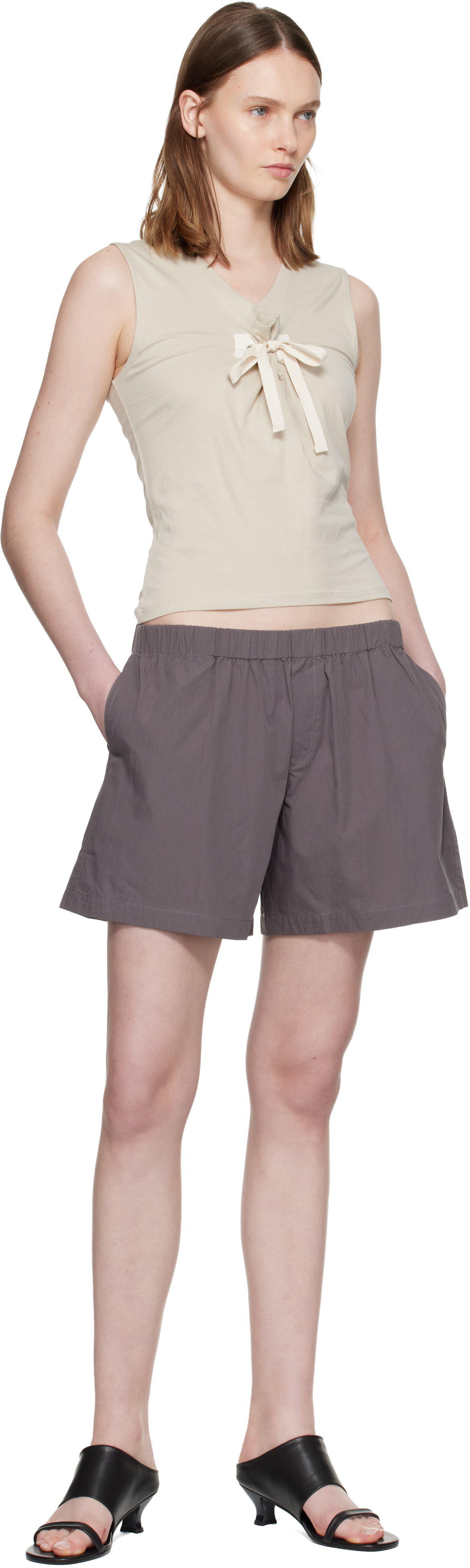 Beige Manir Tank Top
