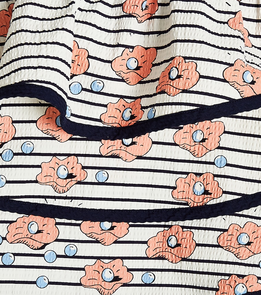 Striped cotton tiered top
