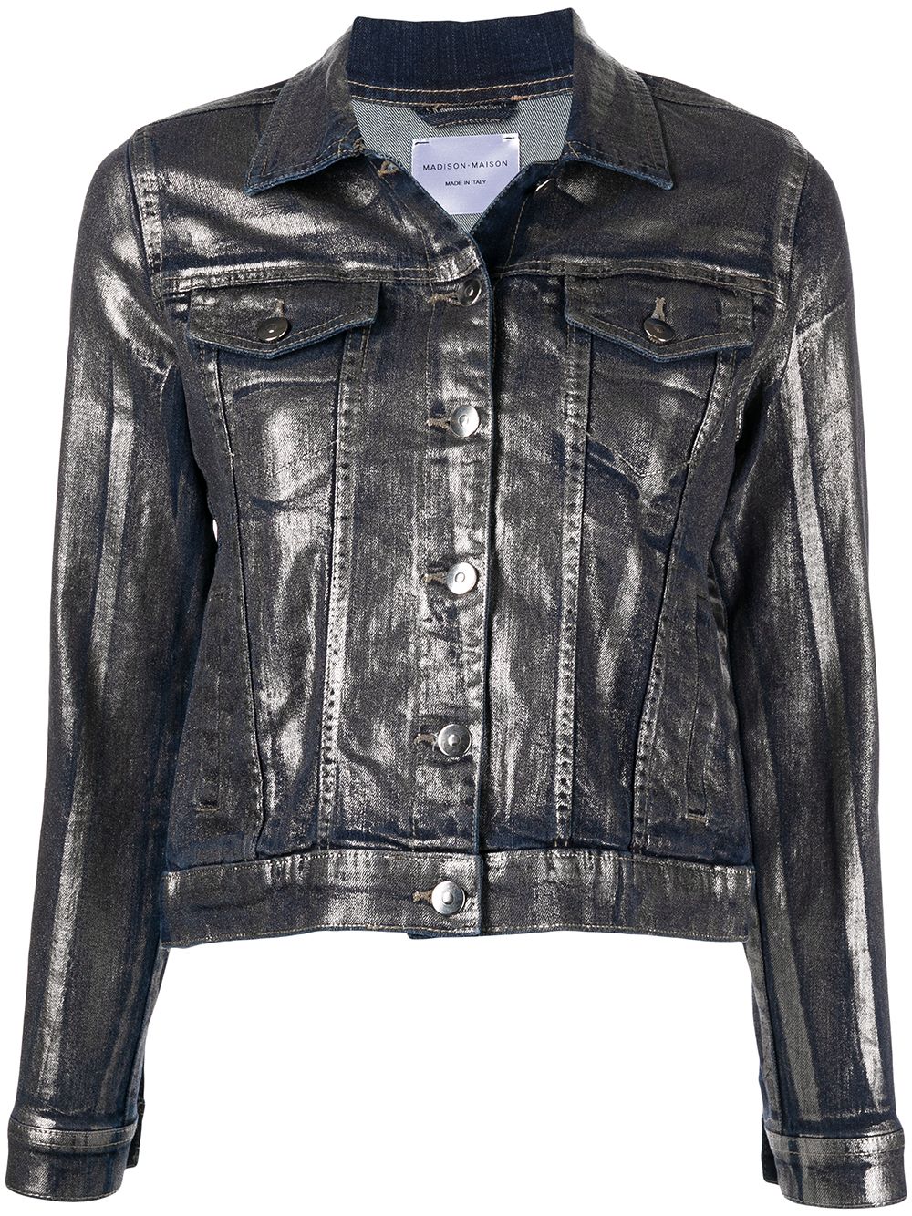 Metallic denim jacket - Silver