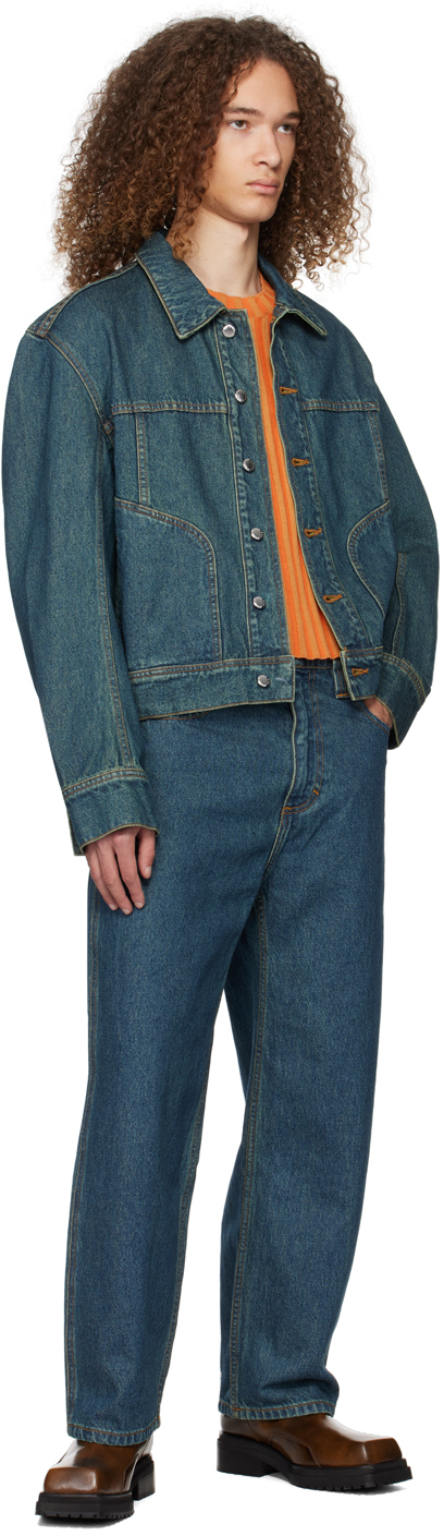 Eckhaus Latta Blue Baggy Jeans