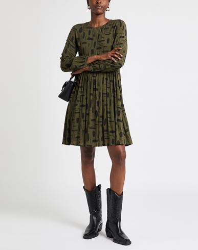Woman Mini dress Military green Size 4 Viscose