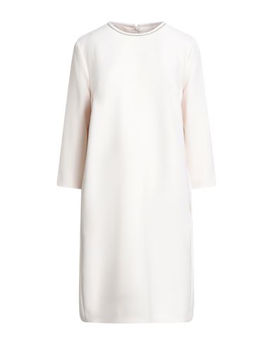 Woman Mini dress Ivory Size 6 Polyester, Viscose, Cotton, Elastane