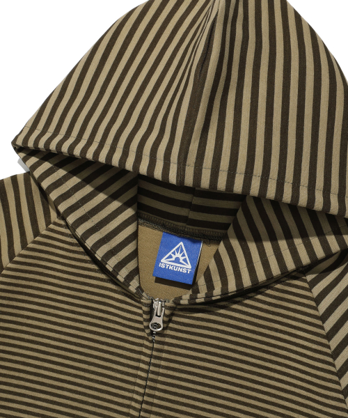 STAR LOGO ST HOOD ZIP UP_KHAKI