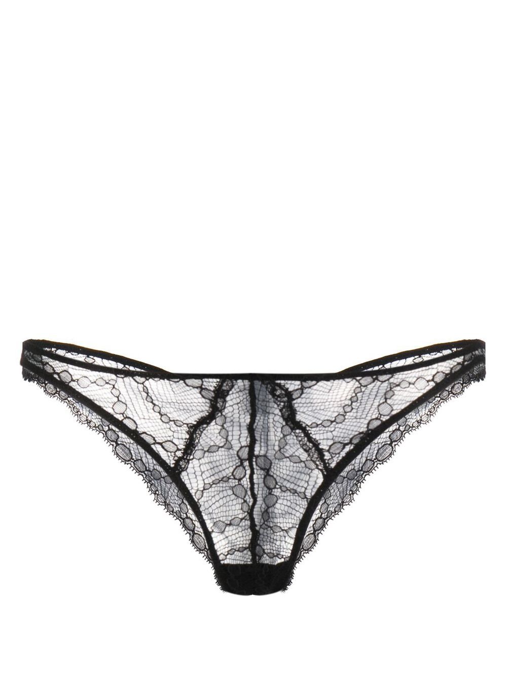Mon Cheri lace thong - Black
