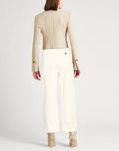Woman Pants Ivory Size 4 Cotton