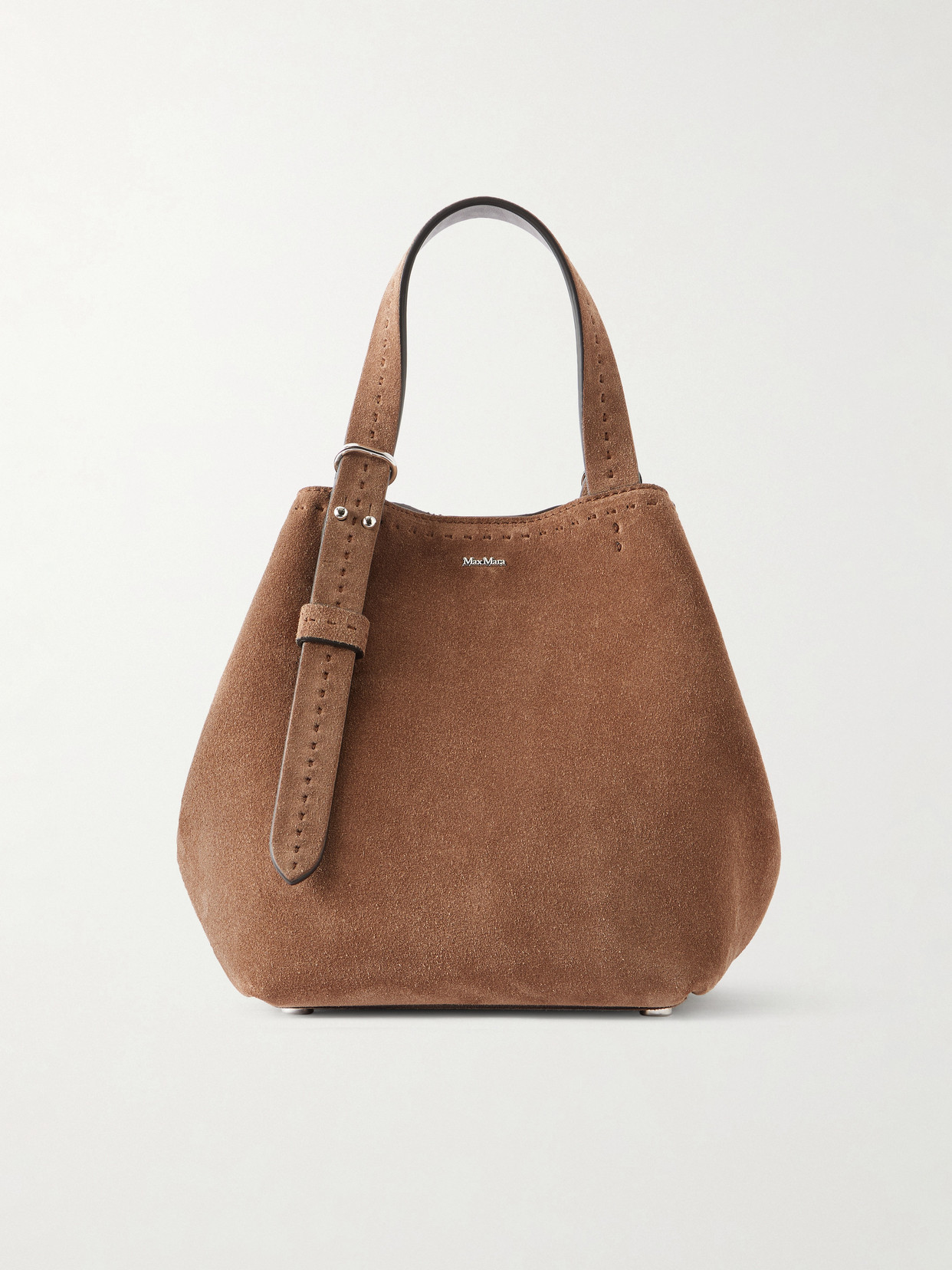 Archetipo Logo-embellished Suede Tote - Brown