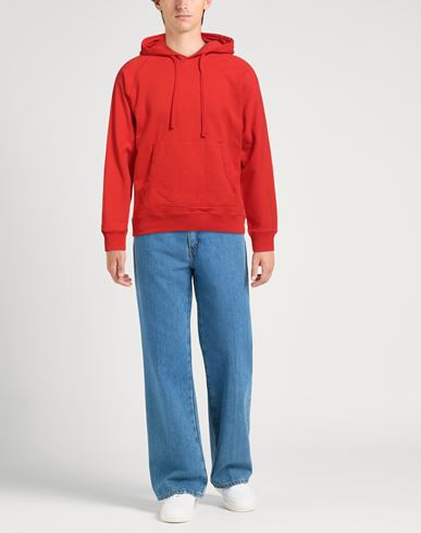 Man Sweatshirt Tomato red Size S Cotton, Elastane
