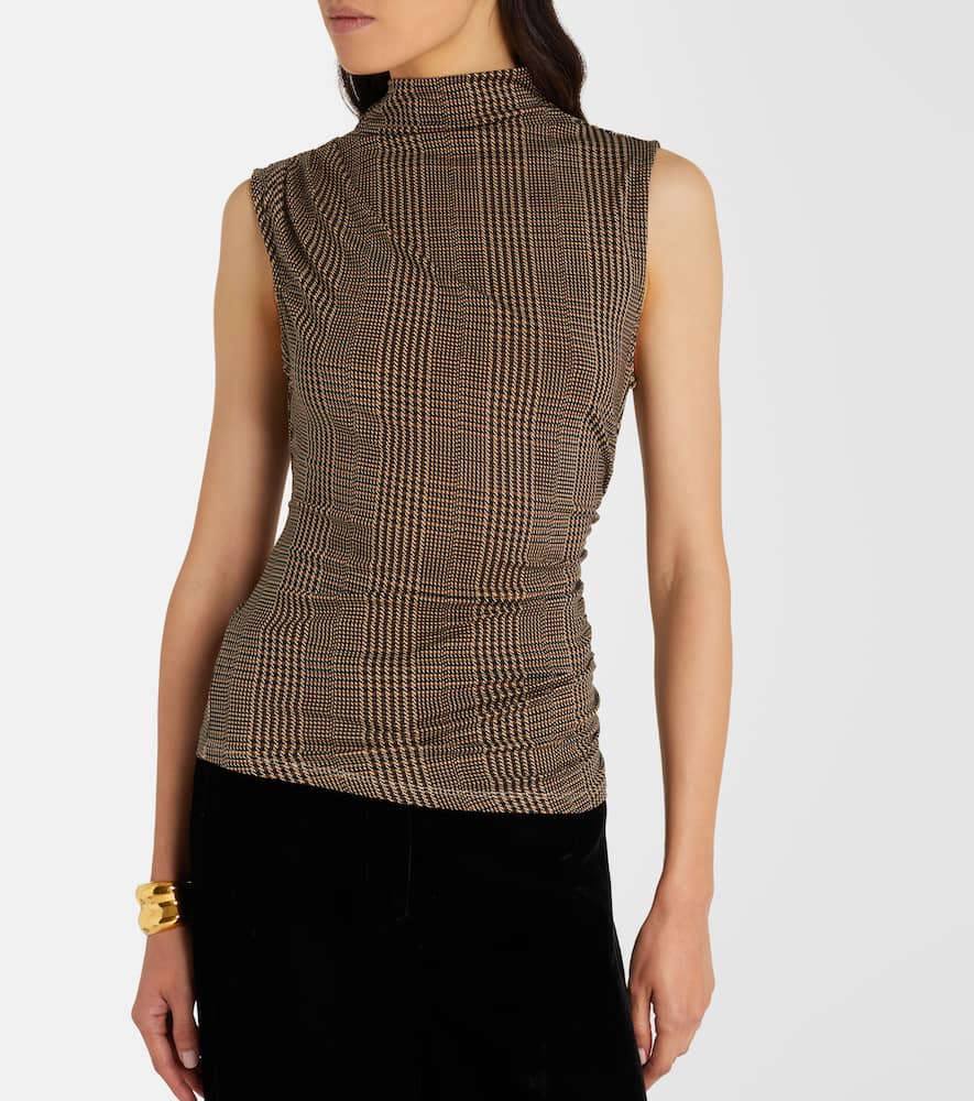 Mylie houndstooth jersey top