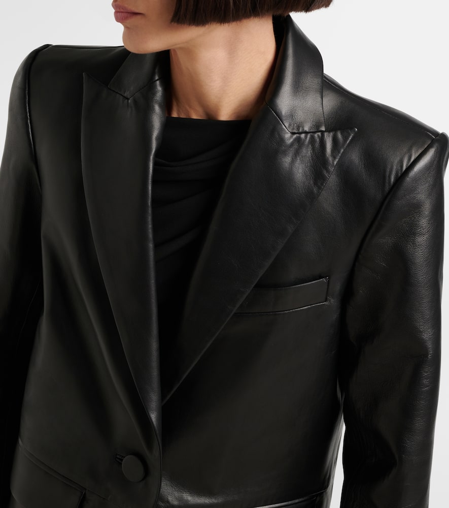 Oversized leather blazer