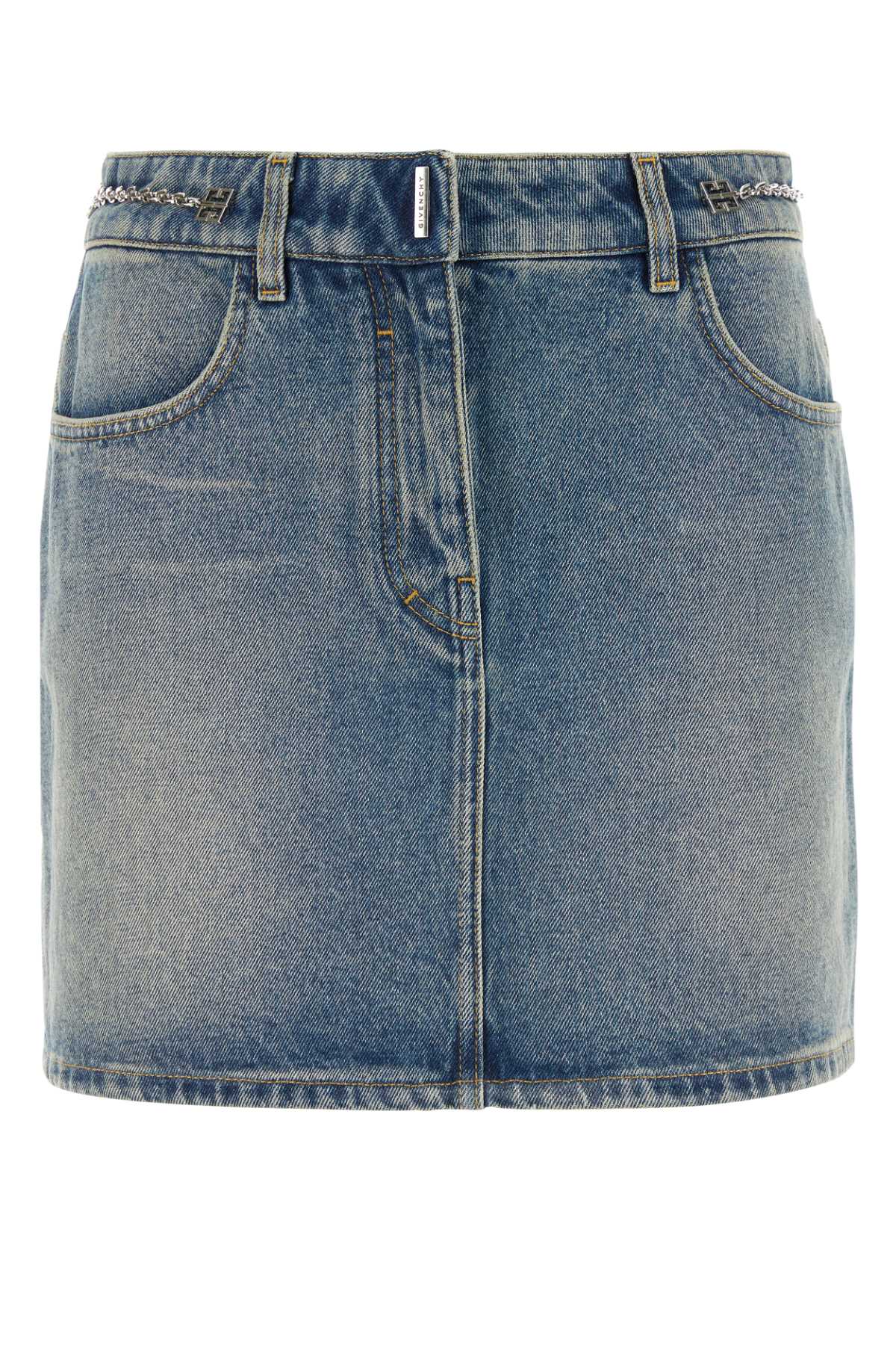 Gonne Denim Mini Skirt — Blue