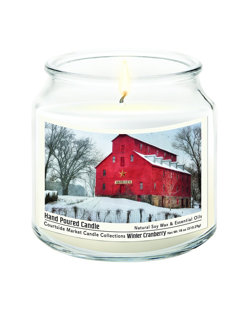 Snow At The Farm Candle