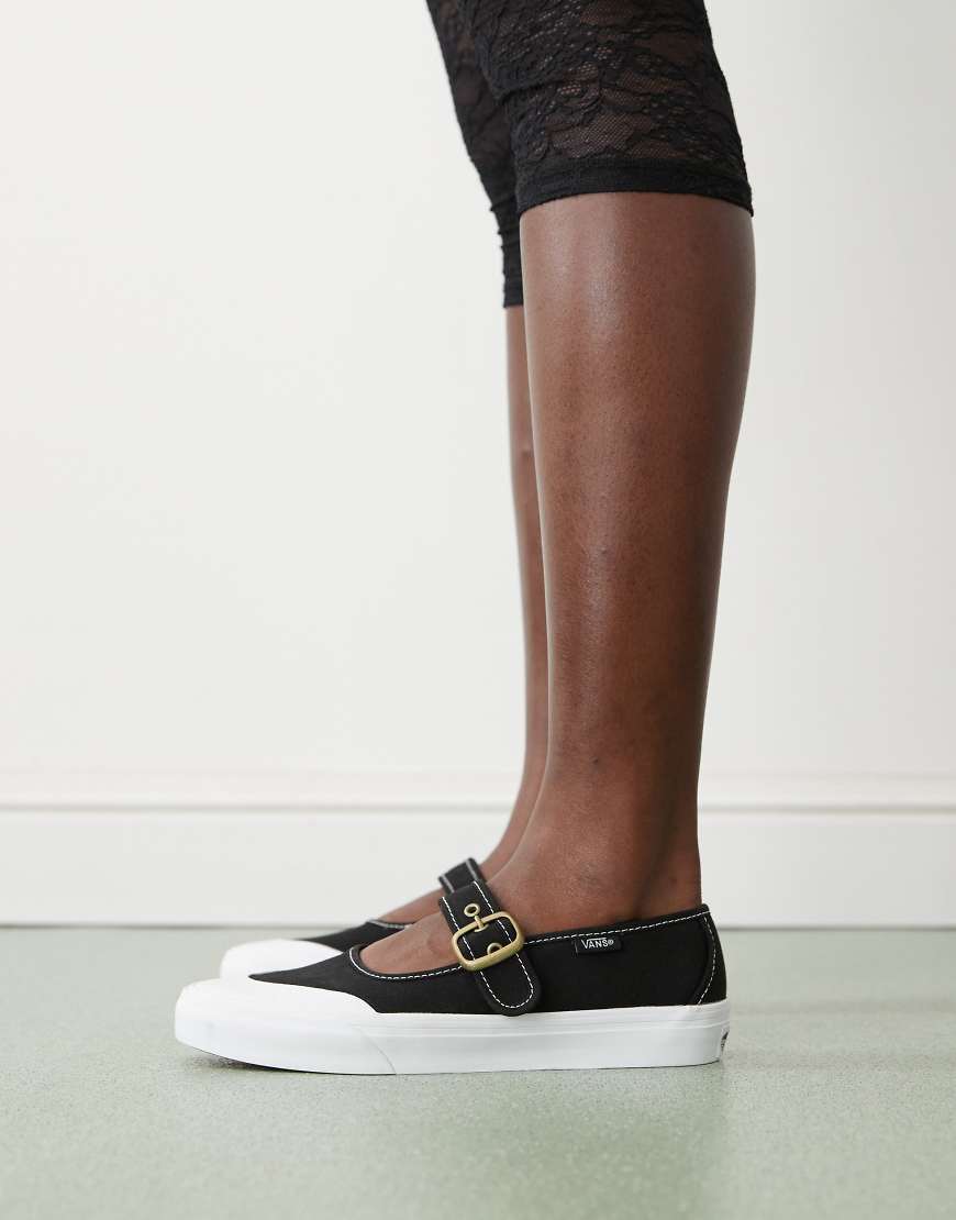 Mary Jane canvas sneakers in black
