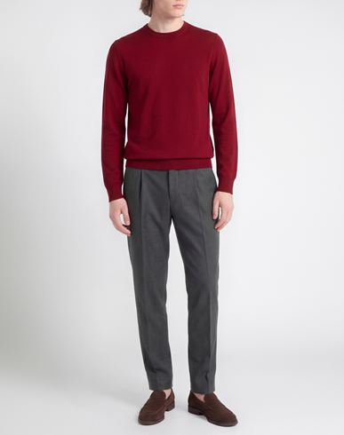 Man Sweater Burgundy Size 38 Wool