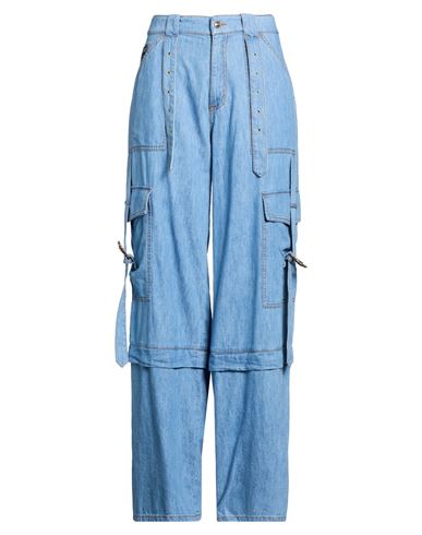 Woman Pants Blue Size 34 Cotton