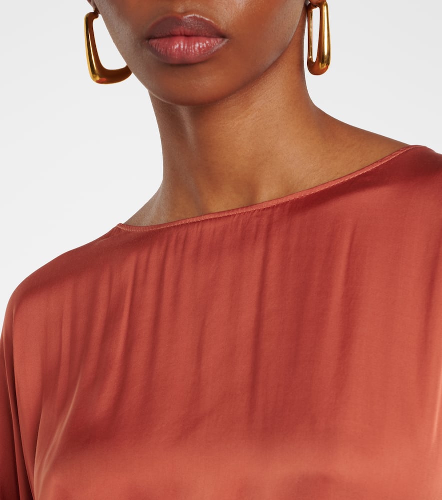 Velvet Laurel satin midi dress