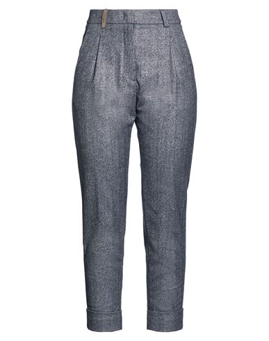 Woman Pants Navy Size 8 Virgin Wool, Polyamide, Polyester, Elastane