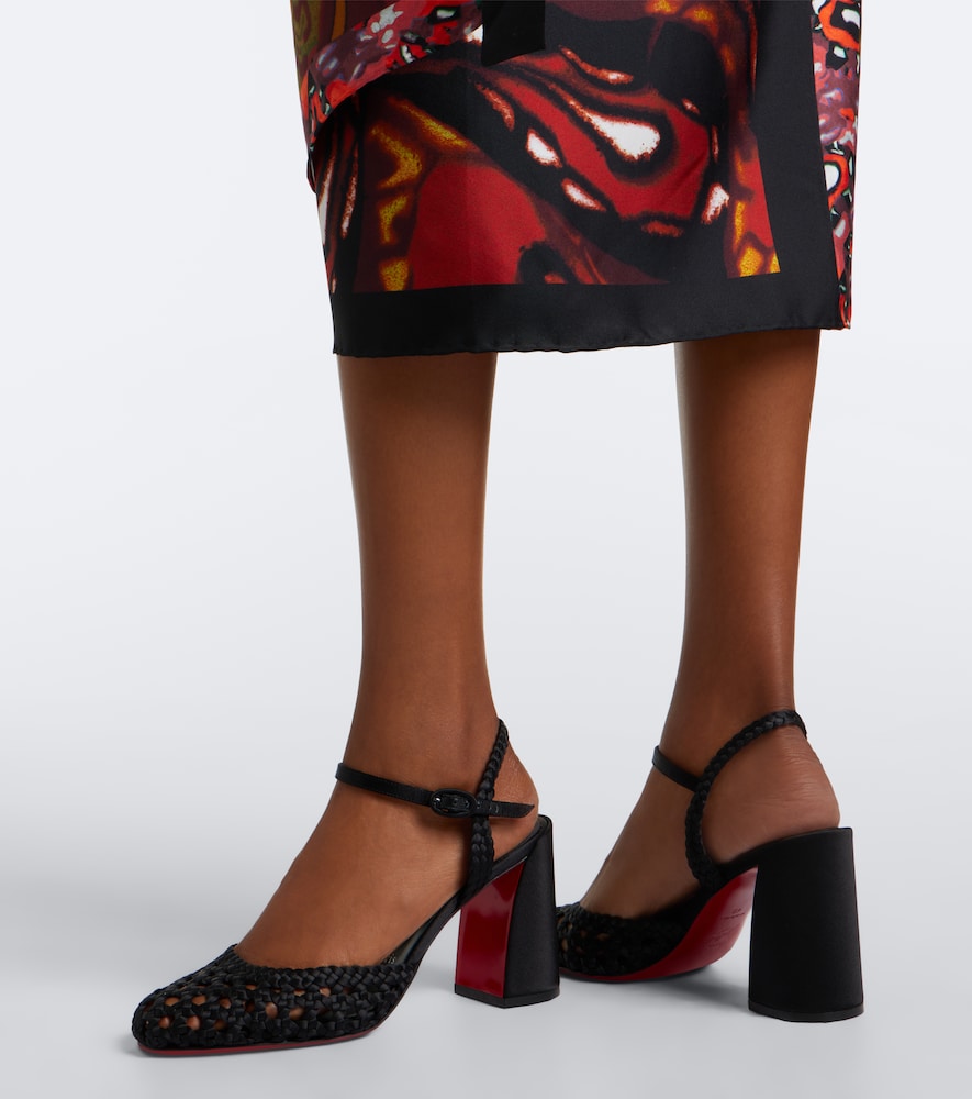 Jane crêpe satin pumps