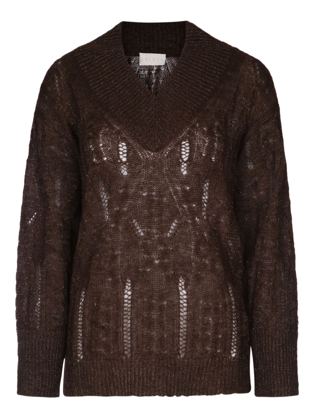 I BLUES V-neck knitted jumper - Brown
