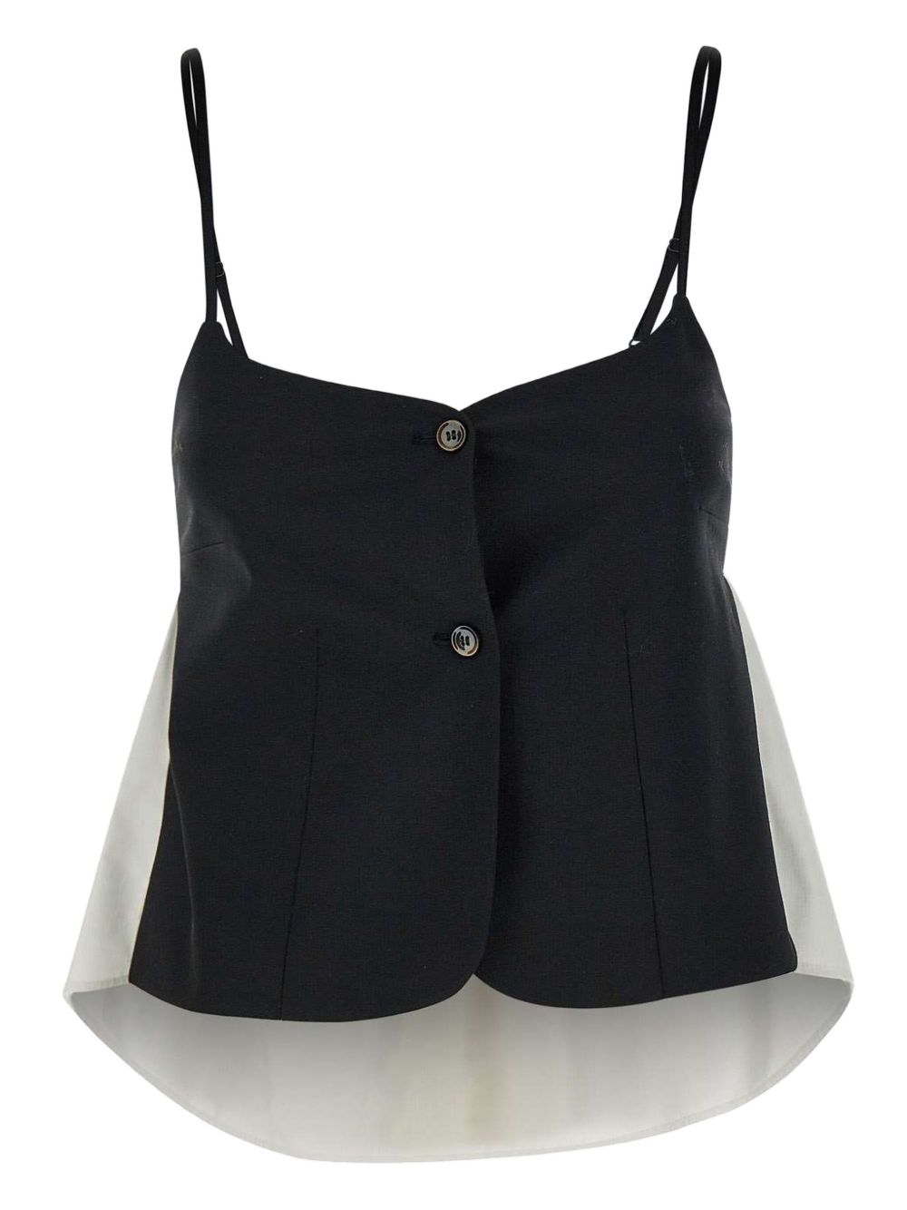 The Garment two-tone top - Black