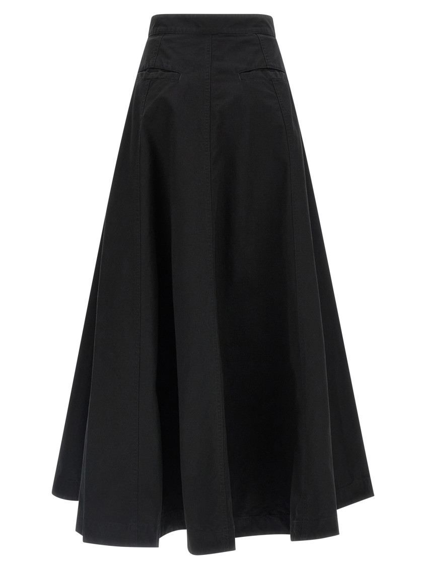 Balenciaga - high waist pleated silk nylon skirt
