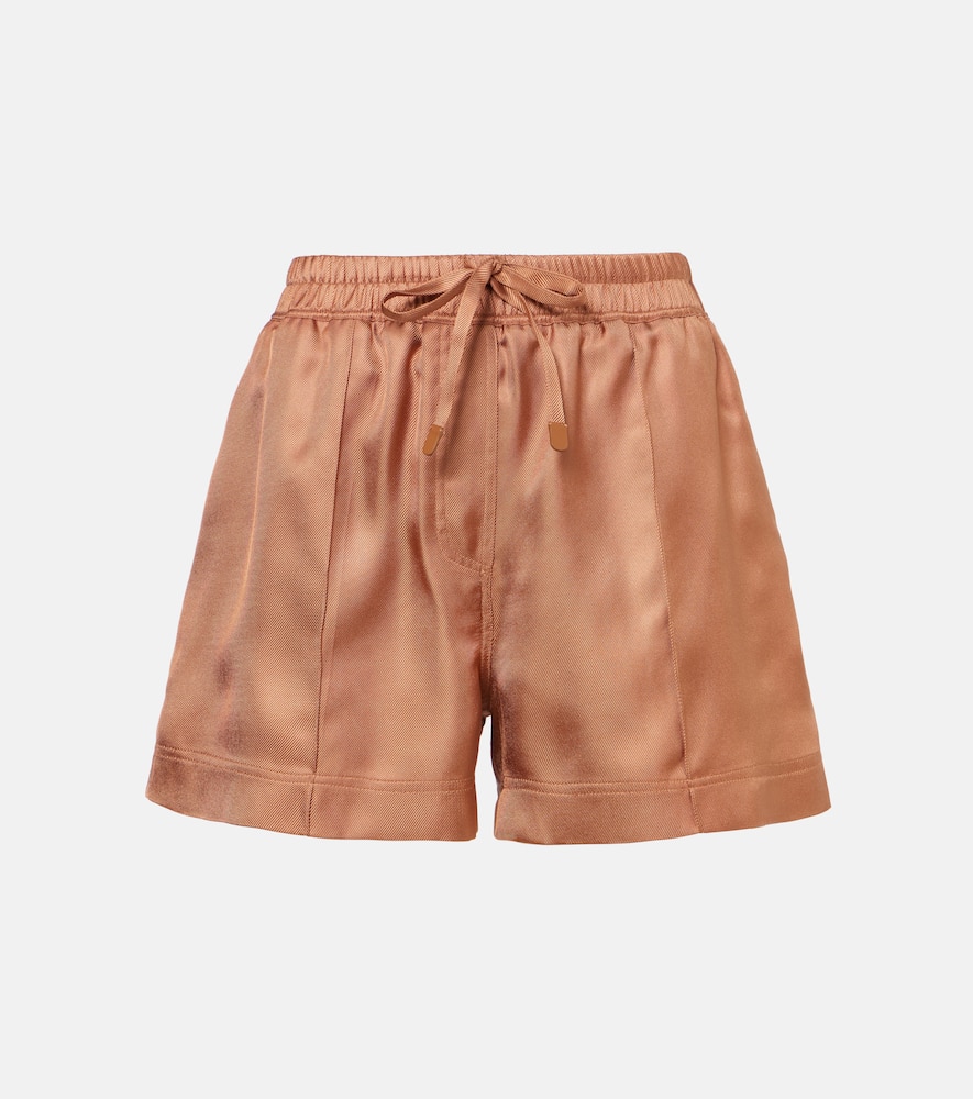 Silk twill shorts