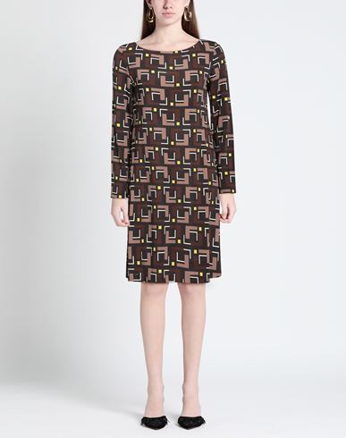 Malìparmi Woman Mini dress Dark brown Size 4 Viscose, Elastane