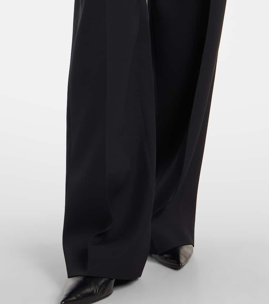 Wool wide-leg pants