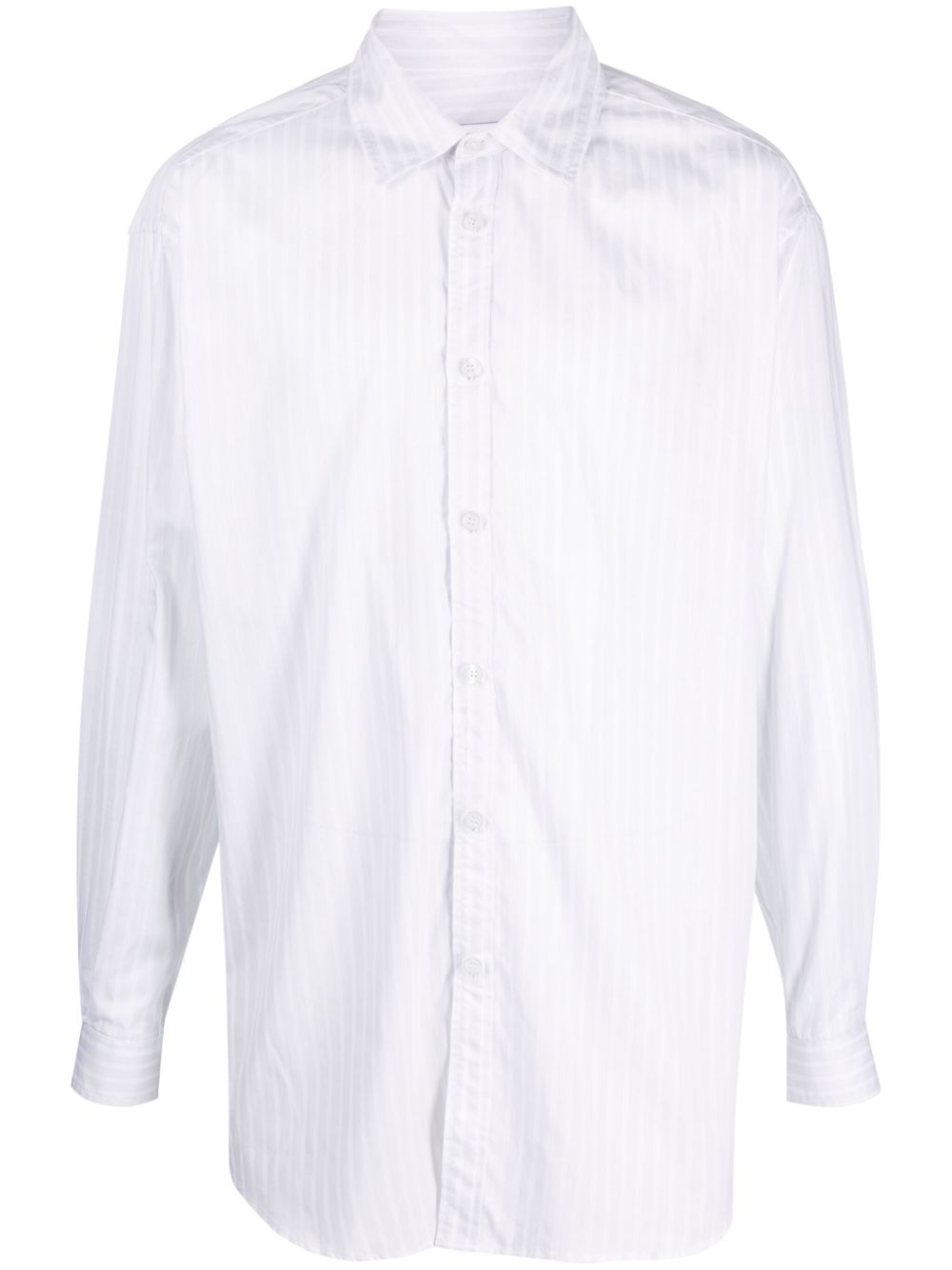 Pinstripe button-up shirt - White