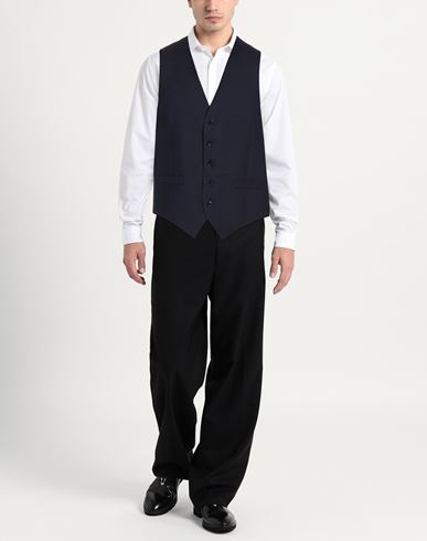 Man Tailored Vest Midnight blue Size 36 Wool