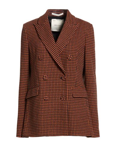 Woman Blazer Tan Size 6 Polyester, Cotton, Polyamide, Elastane