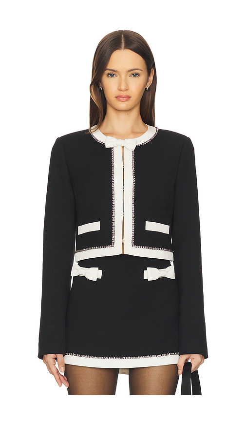 LoveShackFancy Ralphette Jacket in Black. - 8 also
