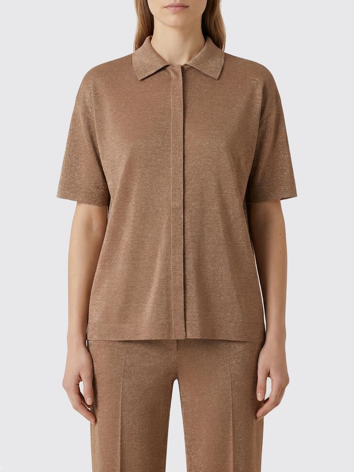 Polo Shirt Woman color Beige