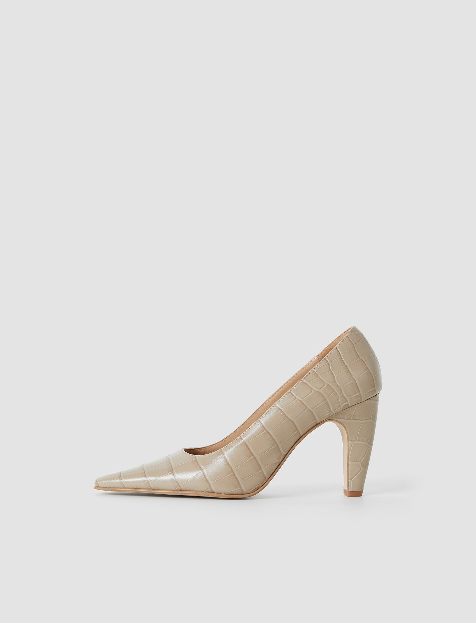 Zina Croc Leather High Heel Shoes - 40