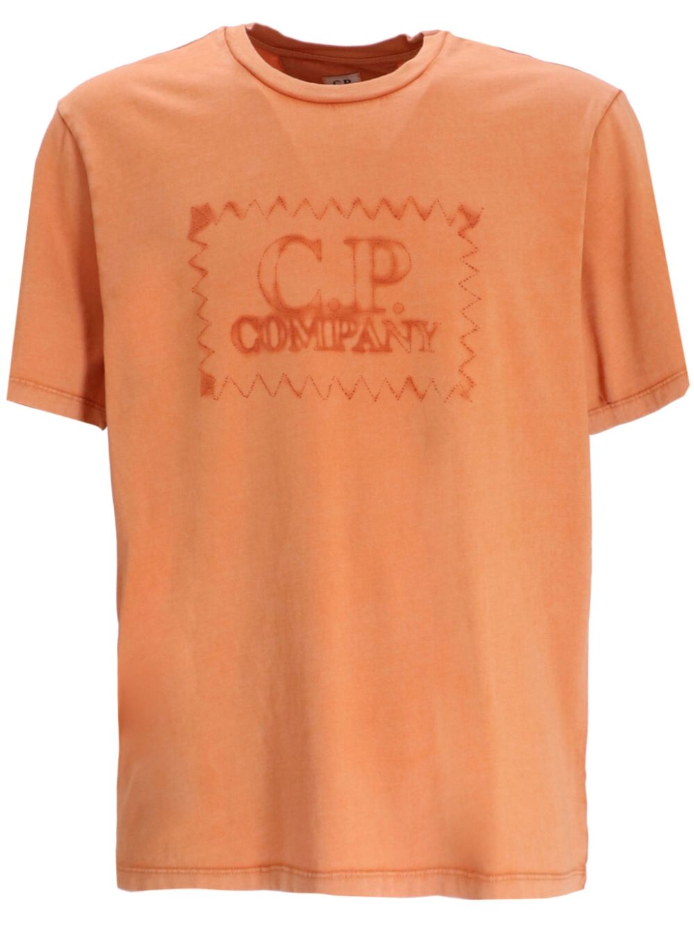 Logo-print cotton T-shirt - Orange