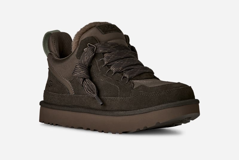 ® Men's Lowmel Suede/Textile/Recycled Materials Shoes in Dense Smoke/Artichoke