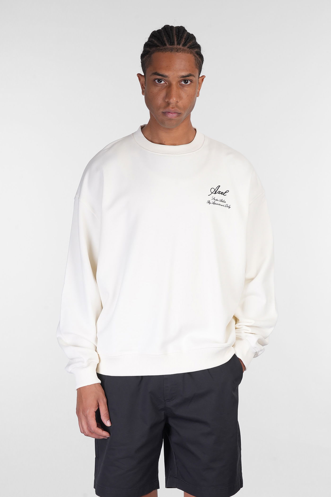 Logo-embroidered sweatshirt - Neutrals