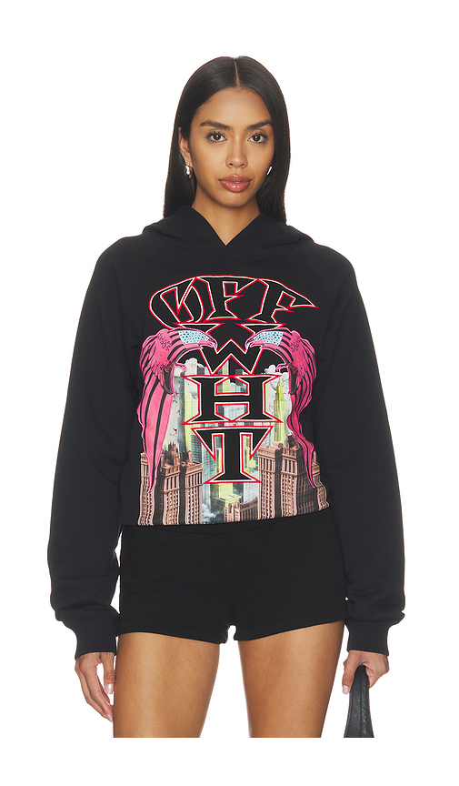 OFF-WHITE Starcity Raglan Hoodie in Black. XS. Also in S